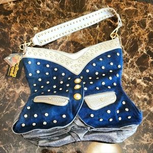 Handbag Express Jean Bedazzled Purse